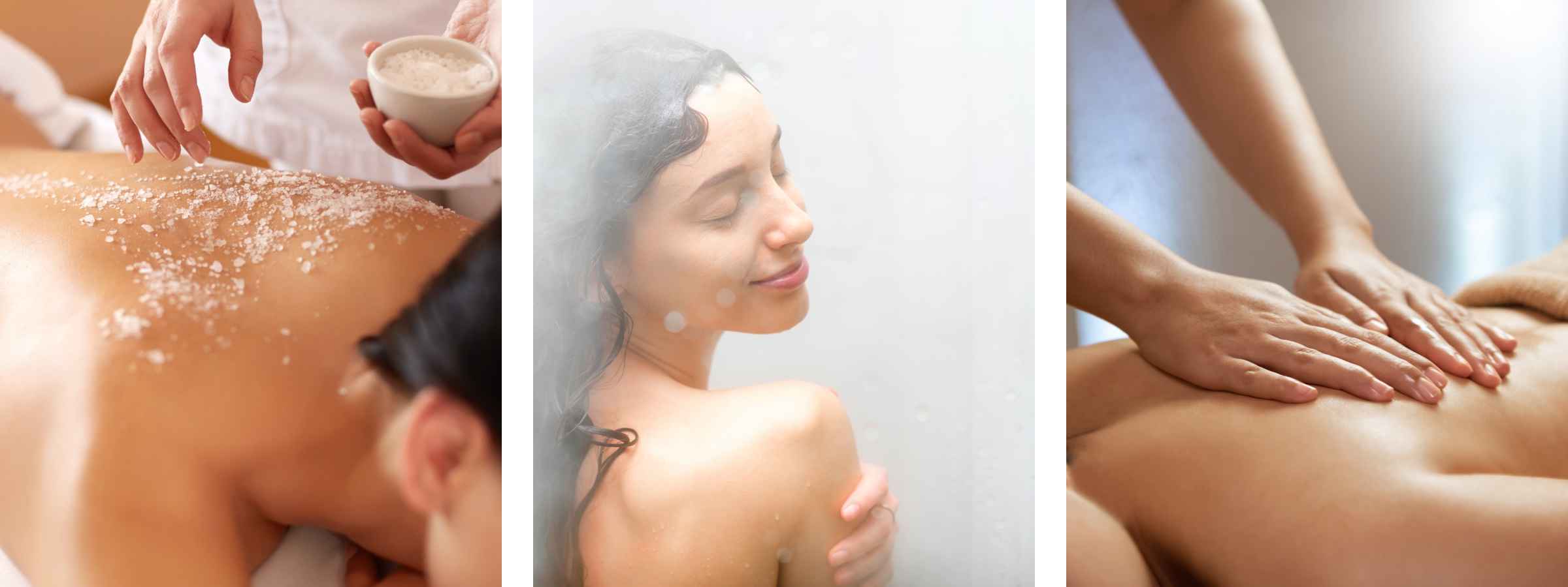 Body scrub, steam and relaxing massage treatment